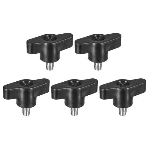 uxcell 5Pcs Clamping Screw Knob, M6 x 10mm Metric 304 Stainless Steel T Shaped Thumb Screws Handle for Quick Remove Hand Tightening Knob Replacement - size: M6 x 10mm