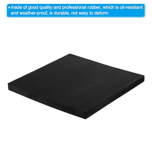PATIKIL Rubber Anti-Vibration Pads, 2 Pcs Square Vibration Isolation Mats 8" x 8" x 0.6" for HVAC Air Conditioner Air Compressor Washer Dryer, Black - size: 8" x 8" x 0.6"