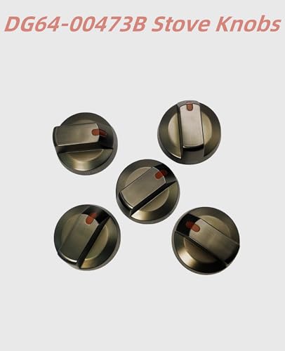 DG64-00473B Stove Knob for Samsung Gas Stove knobs with Samsung Range Oven NX58K7850SG NX58M6850SG NX58J7750SG NX58J5600SG 5 Pack