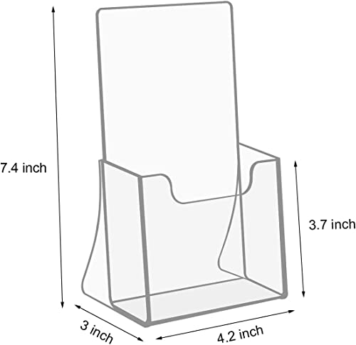 NIUBEE Acrylic Brochure Holder 4 x 6, Flyer Holder Stands Display, 2 Pack - size: 4" x 6", style: 2 Pack