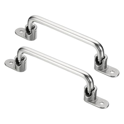 uxcell 2Pcs 304 Stainless Steel Folding Pull Handle (Hole Distance 6") - size: 6 Inch