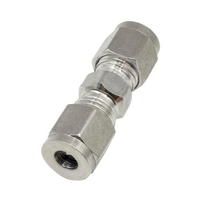 Stainless Steel 304 Compression Union 3mm x 3mm Tube OD Fitting 2pc - size: 3 mm OD