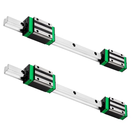 HGR20 Linear Guide Rail Kit - 2 Pcs 1500mm Rails + 4 Pcs HGH20CA Bearing Blocks High Precision, Anti-Rust for 3D Printers, CNC Routers, Lathes & DIY Automated Machines - size: 1500mm
