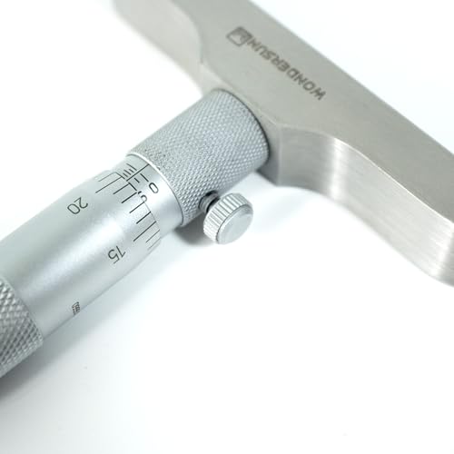 Depth Micrometer, 0-1" Measuring Range, 0.001" Graduation, Professional Precision Depth Gauge for Machining, Engineering & Metalworking, High Accuracy Tool - size: Depth Micrometer (0-1" Range)