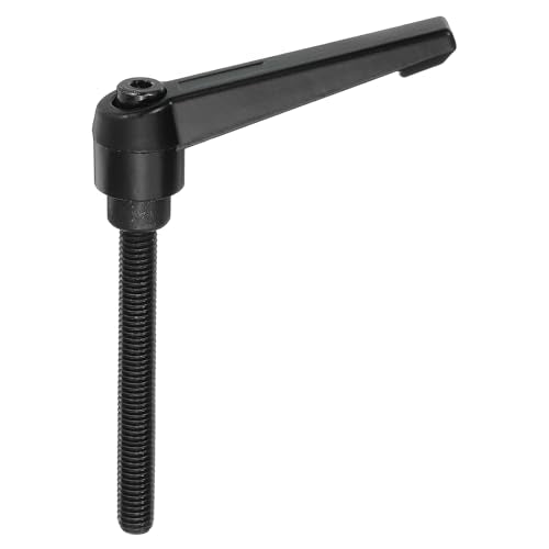 uxcell M8 x 70mm Adjustable Knobs Handle Male Thread Push Button Ratchet Quick Release Locking Rotating Bolt for Lathe Machinery, Black - size: M8 x 70mm