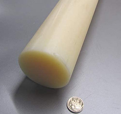 Natural Nylon Extruded Round Rod 2.75" (2 3/4") x 4 Ft Length 1 pc