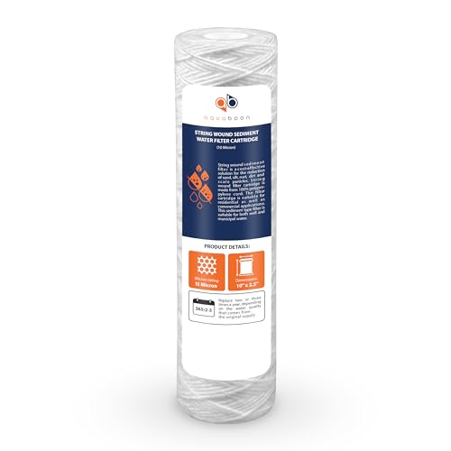 Aquaboon String Wound Water Filter Cartridge - Whole House 10 Micron 6-Pack