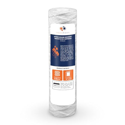 Aquaboon String Wound Water Filter Cartridge - Whole House 10 Micron 6-Pack