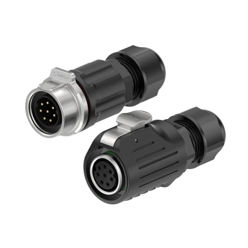LP16 8PIN Industrial Waterproof Connector IP68 Quickly Plugging Aviation Connector Solder-Assembly M16 8PIN Circular Connector Fast Release Electrical Connector Female Plug&Male Socket - size: 8 Pin, style: Female Plug / Male Socket