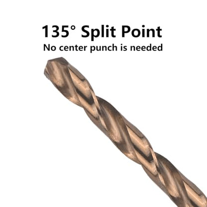3/16 in. x 12 in. Cobalt Aircraft Extension Drill Bits Set(5PCS), M35 High Speed Steel Drill Bit Extra Long Deep Hole Drilling for Stainless Steel, Plastic and Wood - size: 3/16"x12"(5PCS)