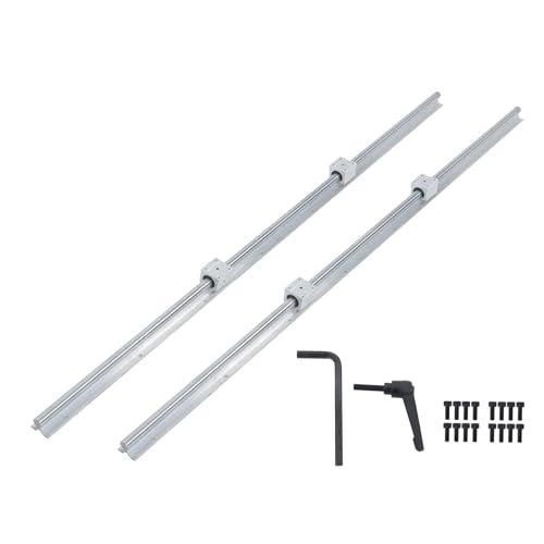 Waltyotur 2 PCS SBR20-1500mm Linear Guideway Rail 4 SBR20UU