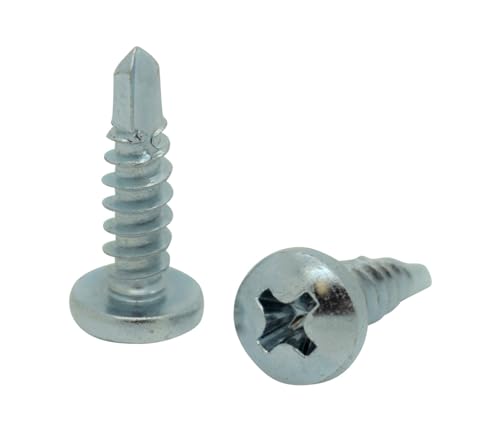 BCP Fasteners #8 x 5/8" Zinc-Plated Pan Head Sheet Metal Screws, 100 Pack - size: #8 x 5/8"