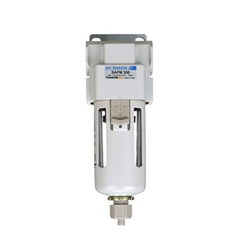 PneumaticPlus SAFM300-N03B Coalescing Filter 3/8" NPT, 0.1 Micron - size: 3/8" NPT, style: Poly Bowl - Manual Drain