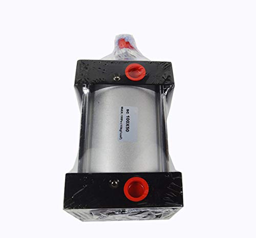INTBUYING Air Cylinder Pneumatic Buffer Standard Cylinder Aluminum Alloy Rod Dual Action Single Rod- SC 100 x 50PT Bore:4" Stroke:2" - size: SC 100 x 50PT Bore:4" Stroke:2"