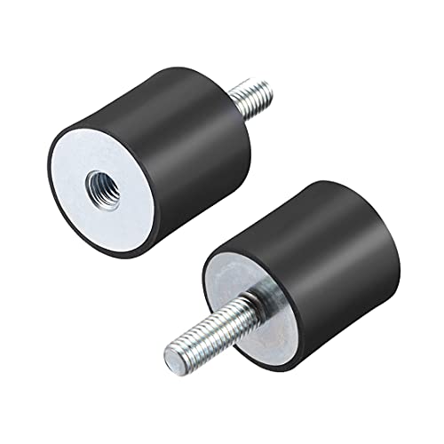 uxcell M8 Male Female Rubber Mounts, Shock Absorber, for Motor Generator Compressor Garage Reverse Osmosis Pump Impact Air Generator Car Bobbins, D30mmxH30mm 4pcs - size: M8*23 D30*H30