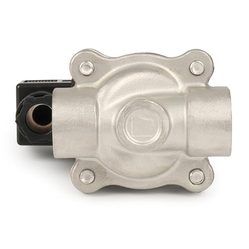 U.S. Solid 3/8" Stainless Steel Solenoid Valve -110V 120V AC, Normally Closed, 145 PSI Electric Valve for Water, Air, Diesel - size: 3/8 Inch