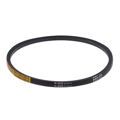 HARFINGTON A-650 V-Belts Drive Belt 650mm Inner 13mm Width 8mm Thickness Girth Rubber for Power Transmission - size: 650mm