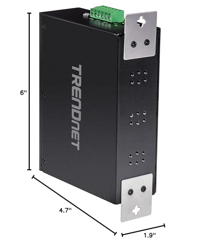 TRENDnet 16-Port Industrial Gigabit PoE+ DIN-Rail Switch TI-PG160 - style: 16 Port Switch