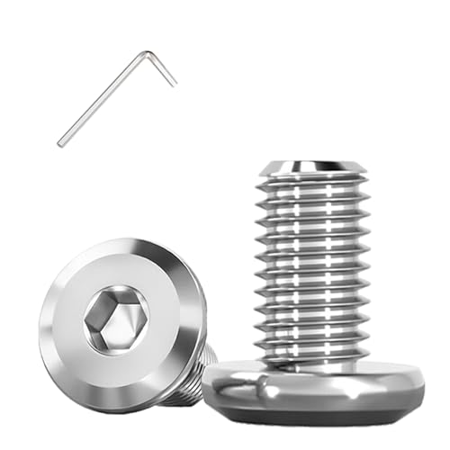 Metuja M8-1.25 x 16mm,20-Pack Silver Flat Head Hex Socket Cap Screw Bolts,304 Stainless Steel,Fully Threaded M8 Bolt,Metric Fasteners for Furniture - size: M8-1.25x16mm