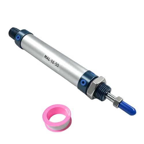 CG WEITENG Pneumatic Mini Pneumatic Cylinder MAL Single Rod Aluminum Double Acting Pneumatic Cylinder 16mm Bore 50mm Stroke(MAL16x50) - color: MAL-16 mm, size: 50 mm