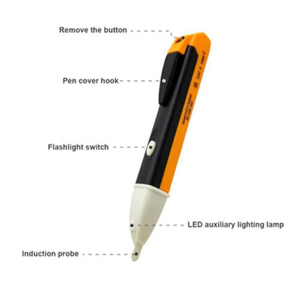 Non-Contact Voltage Tester Pen (90-1000V) – AC Power Outlet Detector with LED Light