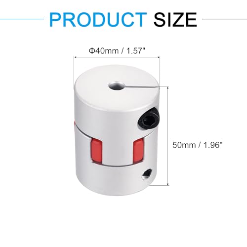 MECCANIXITY Aluminum Shaft Coupling 10mm to 15mm Flexible Spider Coupling L50mm x D40mm Coupler Jaw Spider Shaft Joint Connector for 3D Printers DIY Encoder CNC Router Milling Machine - size: 10mm to 15mm