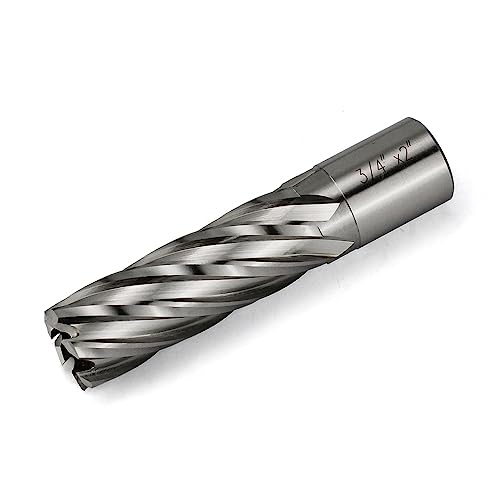Annular Cutter JESTUOUS 3/4 Inch Weldon Shank 3/4 Cut Dia 2 Cut Depth