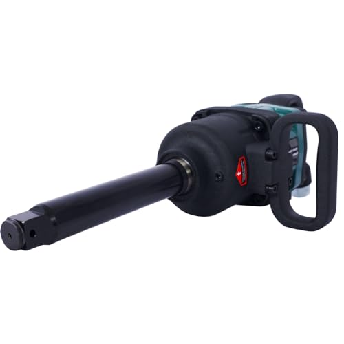Industrial 1 Inch Air Impact Wrench with 38mm & 41mm Sockets - Heavy Duty Pneumatic Drive for Truck, Tire, and Equipment Repair, 1900 ft-lbs Max Torque, 3-Speed Forward/Reverse, 12.0 cfm, Green