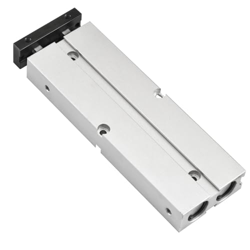 Heschen Pneumatic Air Cylinder, TN16-125(TDA16-125), Bore 16mm, Stroke 125mm, Double-Rod Double-Acting Aluminum Pneumatic Air Cylinder, with Magnet, Silver