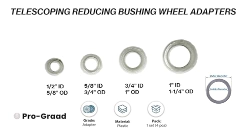 Bench Grinder Arbor Adapter Bushings for 3/8" Wide Wheels - style: for 3/8" wide wheels