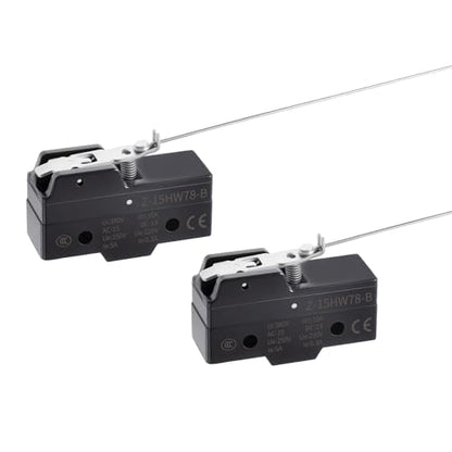 2 Pcs Z-15HW78-B Micro Limit Switch, 5A 250VAC Micro Switch, SPDT - color: Z-15HW78-B