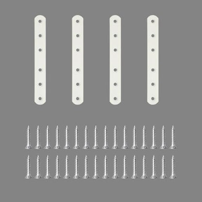 Alise Flat Bracket,6-1/5in White Mending Plate Flat Brace for Wood Shelves - color: White, size: 6-1/5 Inch
