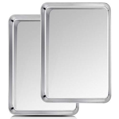 TeamFar Baking Sheet, 20" x 14" x 1" Stainless Steel Cookie Sheet Pans - size: 20" & 20"