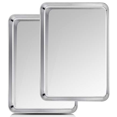 TeamFar Baking Sheet, 20" x 14" x 1" Stainless Steel Cookie Sheet Pans - size: 20" & 20"