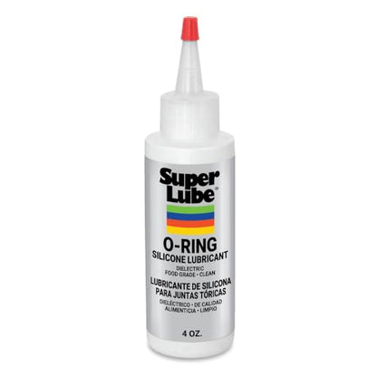 Super Lube O-Ring Silicone Lubricant - Waterproof Silicone & Rubber Seal Grease - Heat Stable Lubricant & Oxidation Protection - Food Grade H1 Grease - Clear - Bottle - 4 oz (56204)