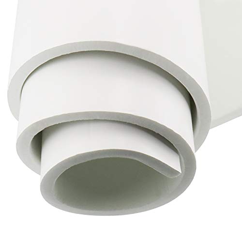 Storystore Sponge Neoprene Foam Sheet with Adhesive 1/2''T x 12''W x 98''L - color: White (With Adhesive), size: 12 in x 98 in x 1/2 in