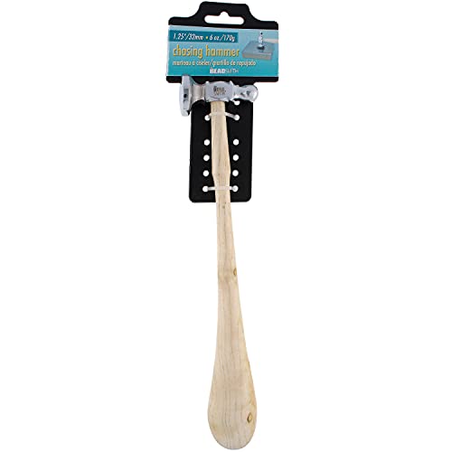 The Beadsmith Two-Sided Chasing Hammer, Metalworking Tool - size: 14 & 32mm Faces