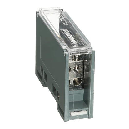 MECCANIXITY 1 in 4 Out Rail Terminal Blocks, 690V 150A Connectors Power Distribution Block Crimp Wiring Splitter with Flame-Retardant Housing for Power Distribution Cabinets 12-6AWG Gauge - size: 12-6AWG, style: 1 in 4 Out