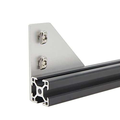 3030 Corner Bracket Plate L Shape 5 Hole 90 Degree Outside Joining Plate with M6x10mm Screws and T-Nuts for 30 x 30mm Series Aluminum Extrusion Profile,8pcs/Pack (Silver-3030 L Shape) - style: Silver-3030 L Shape