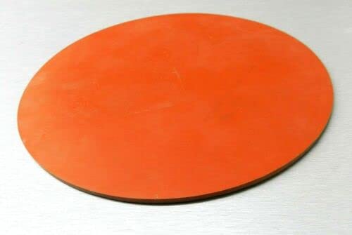 JTS 1/8" Silicone Rubber Pad 6" Round Thick Gasket Solid High Temperature Red/Orange Commercial Grade Made in USA
