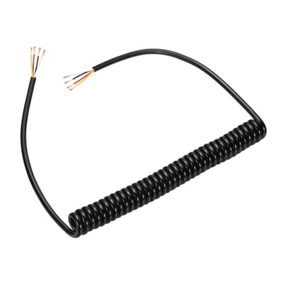 MECCANIXITY 5ft 18AWG Retractable Coiled Coil Cord 300V 105℃ 4 Conductor - size: 5ft x 18AWG, 4 Conductor