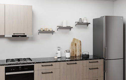 AmGood Narrow 6 in. Deep x 16 in. Wide Stainless Steel Wall Mount Shelf with Backsplash - Bathroom, Restroom & Spice Storage | NSF 18-Gauge 430 | Bullnose Edge, Brackets Included - size: 16 in. x 6 in.