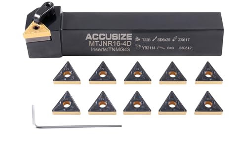 Accusize Indexable Tool Holder, 1" x 6", RH, 2312-5012INS - size: 1" x 6", Right Hand, add'l 10 Inserts