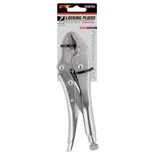 Performance Tool W30754 7 in. Curved Jaw Locking Pliers - size: 7" Curved Jaw Locking Pliers
