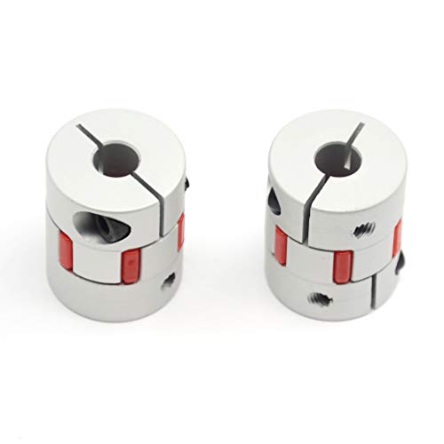 2PCS 8mm to 8mm Aluminium Plum Flexible Shaft Coupling D25 L30 8x8mm Connector Flexible Coupler for 3D Printer CNC Machine and Servo Stepped Motor（8x8mm） - style: 8-8mm