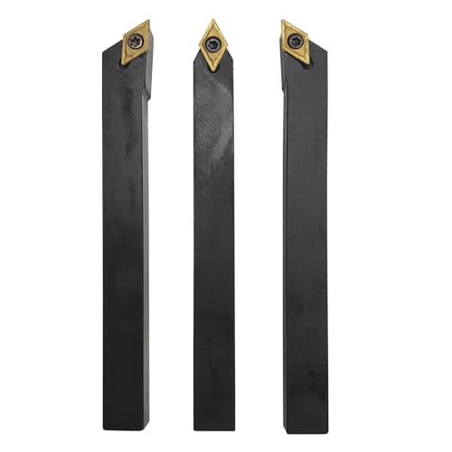 3pcs 3/8"/10mm Indexable Carbide Lathe Turning Tool Holder Set SDNCN1010H07 + SDJCL1010H07 + SDJCR1010H07 with 10pcs DCMT070204/DCMT21.51 Carbide Turning Insert(3/8" 10mm turning holders+DCMT inserts) - style: 3/8" 10mm turning holders+DCMT inserts