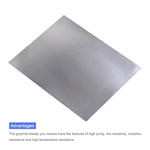 PATIKIL Flexible Graphite Foil Graphite Gasket Sheet 250x200x1mm - size: 250x200x1mm