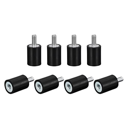 uxcell Rubber Mounts 8pcs M5 Male/Female Vibration Isolator Shock Absorber, for Garage Motor Air Compressor Car Boat Bobbins, D15mmxH20mm - size: M5x15mmx20mm