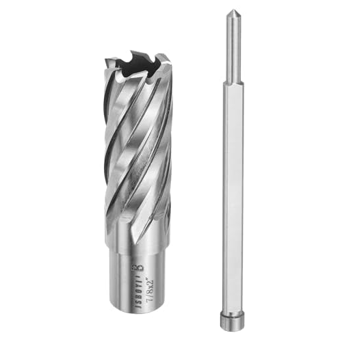 HARFINGTON Annular Cutter 7/8" Cutting Diameter Shank 3/4" with 2" Depth of Locating Pin M2 High-Speed Steel Drill Bit Annular Cutter for Standard Magnetic Drills Machine Tools Mills - size: 7/8 inch * 2 inch
