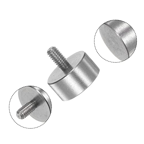 HARFINGTON 2pcs Flat Contact Points 10mm Dia 5mm Length M2.5 Thread 303 Stainless Steel for Dial Digital Indicator Depth Gauge Thickness Gauge - size: 10mmx5mm
